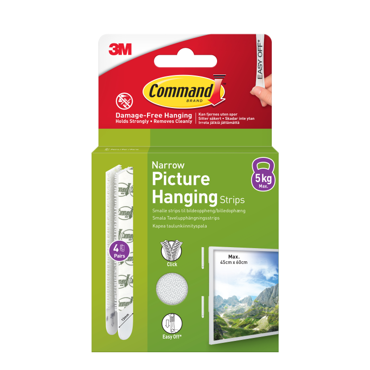 Command Narrow Picture Hanging Strips 17207 - 4pk