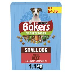 Bakers Small Dog Beef with Vegetables Dry Dog Food 1.1kg