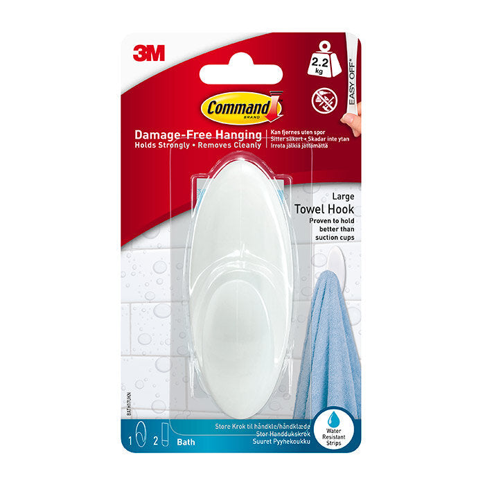 Command Bathroom Large Towel Hook BATH17-ES