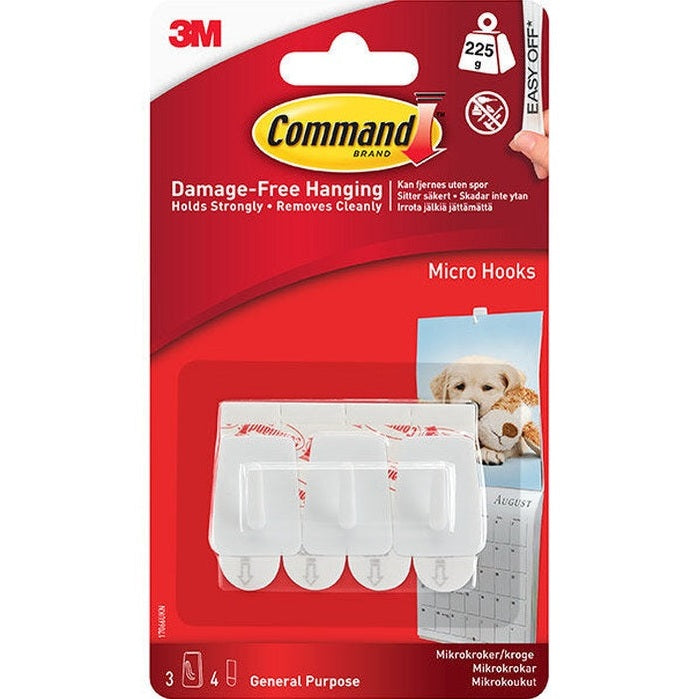 Command Micro Hooks 17066 - 3pk
