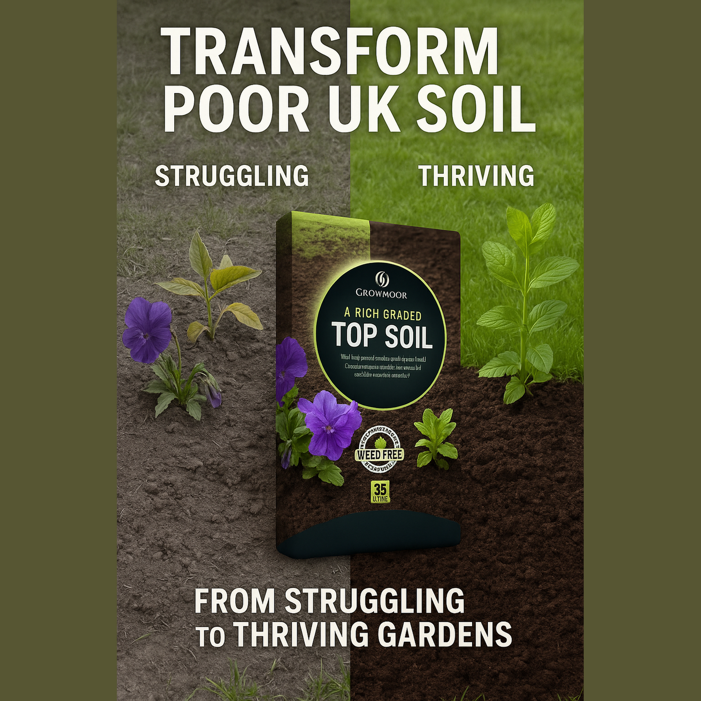 Growmoor Top Soil 35 Litres