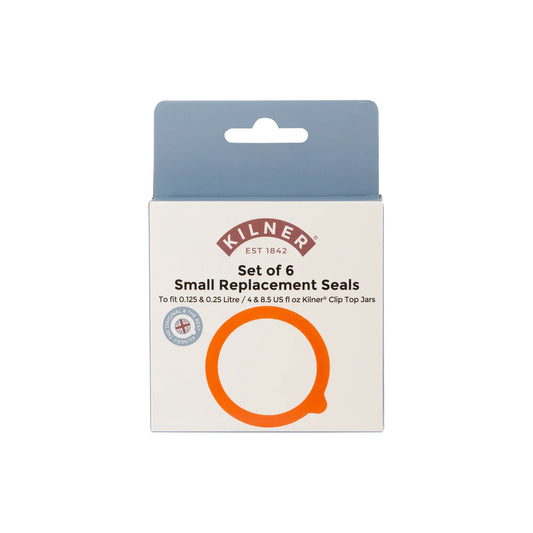 Replacement Rubber Seals For 125ml Clip Top Jars - Orange 6 Piece