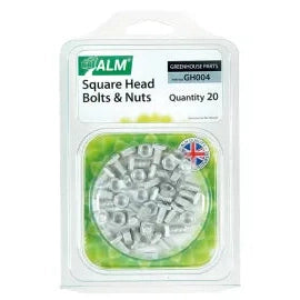 ALM Square Head Bolts & Nuts Pack of 20