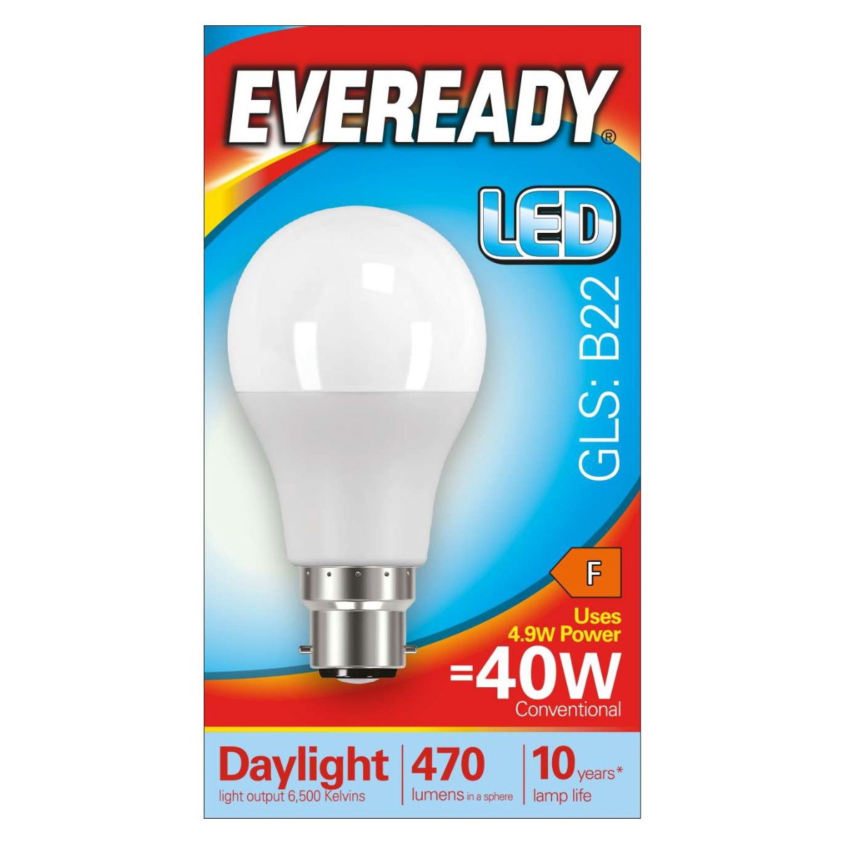 GLS LED Light Bulb B22 BC Bayonet Cap Day Light