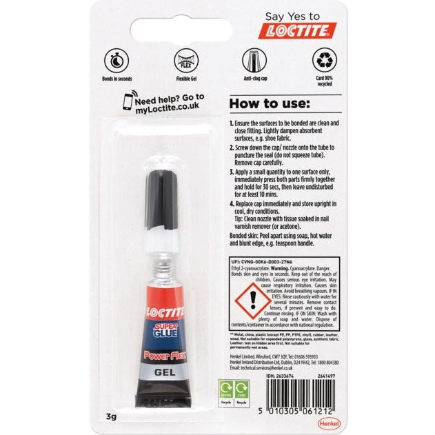 Loctite Super Glue Power Gel 3g Tube