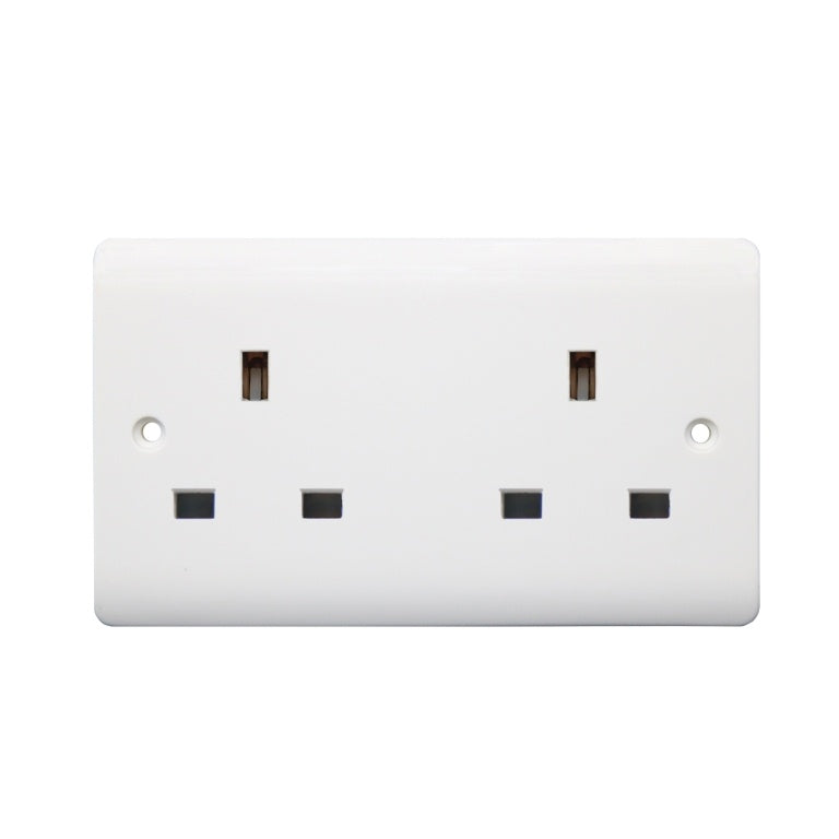2 Gang Unswitched Socket