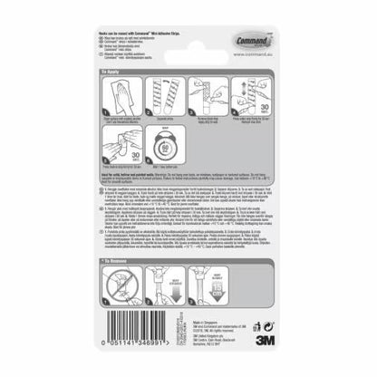 Command Clear Decorating Clips with Clear Strips 17026CLR - 20pk