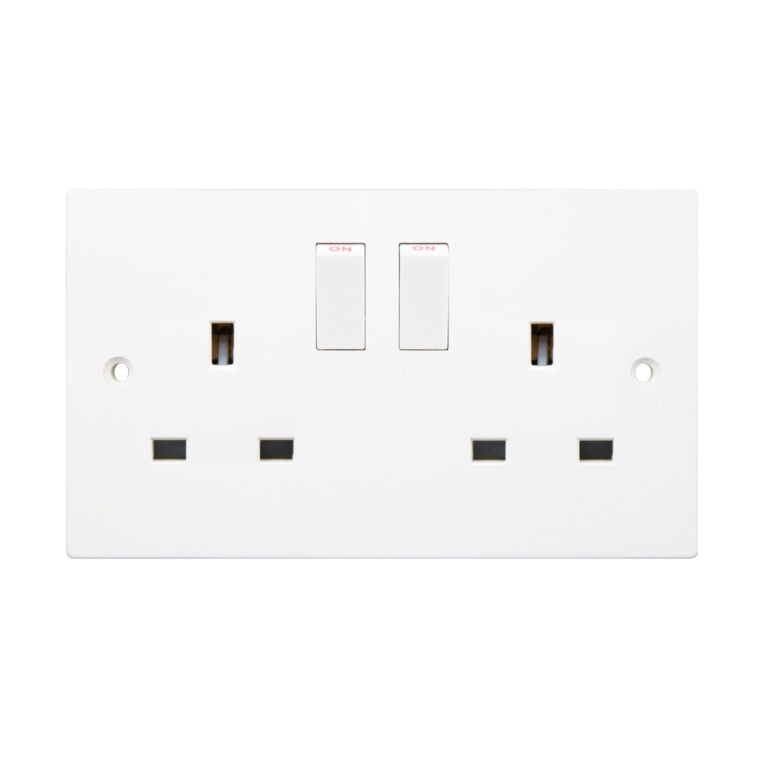 2 Gang Switched Socket Double Pole
