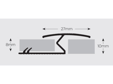 Exitex Laminate Z Trim 914mm x 27mm x 8mm x 10mm