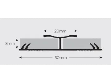 Exitex Dual Edge Carpet Trim 914mm x 20mm x 50mm x 8mm