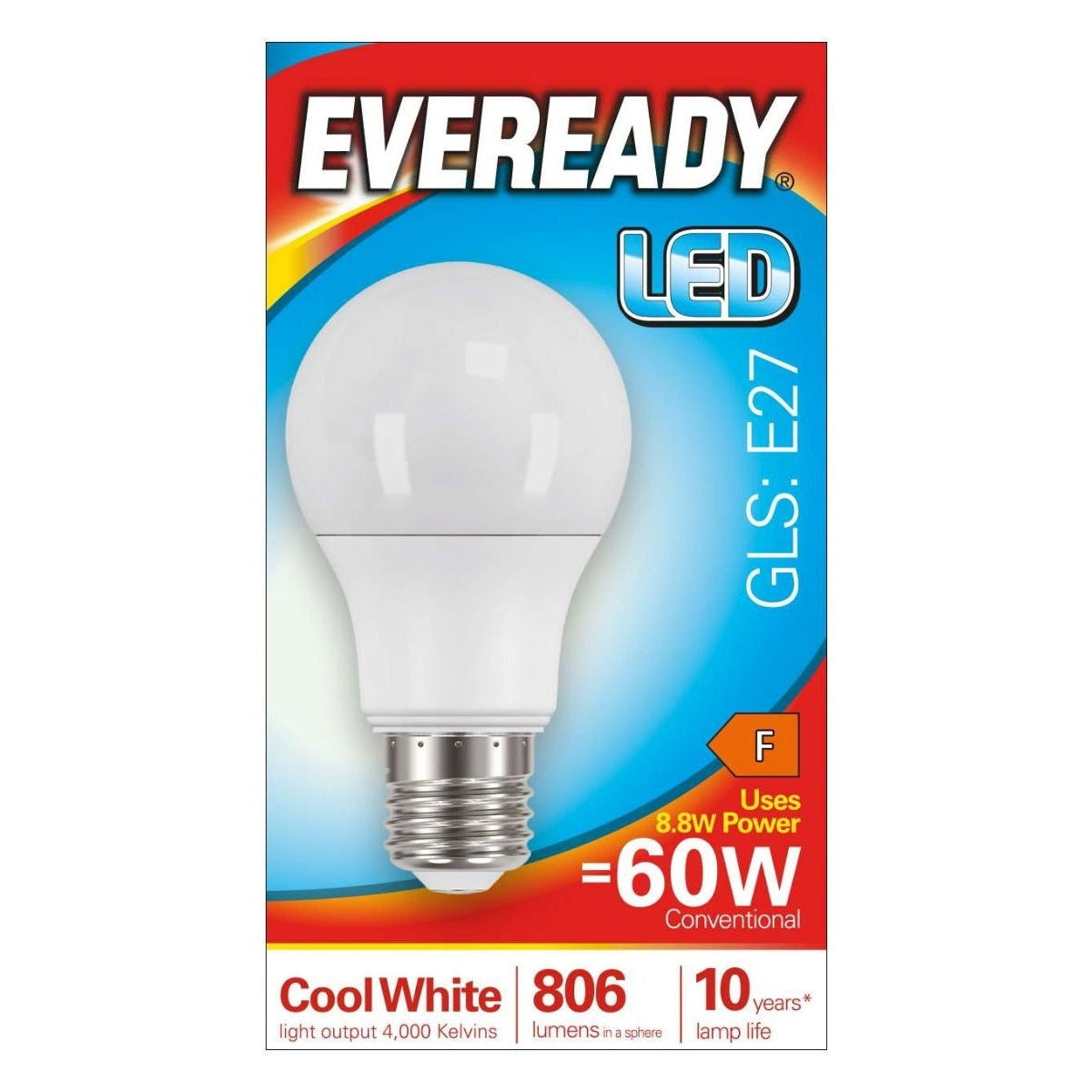 GLS LED Light Bulb E27 ES Edison Screw Cool White