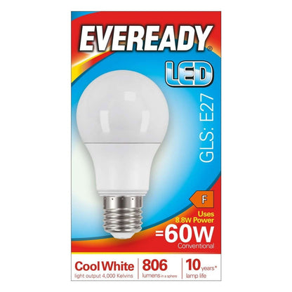 GLS LED Light Bulb E27 ES Edison Screw Cool White