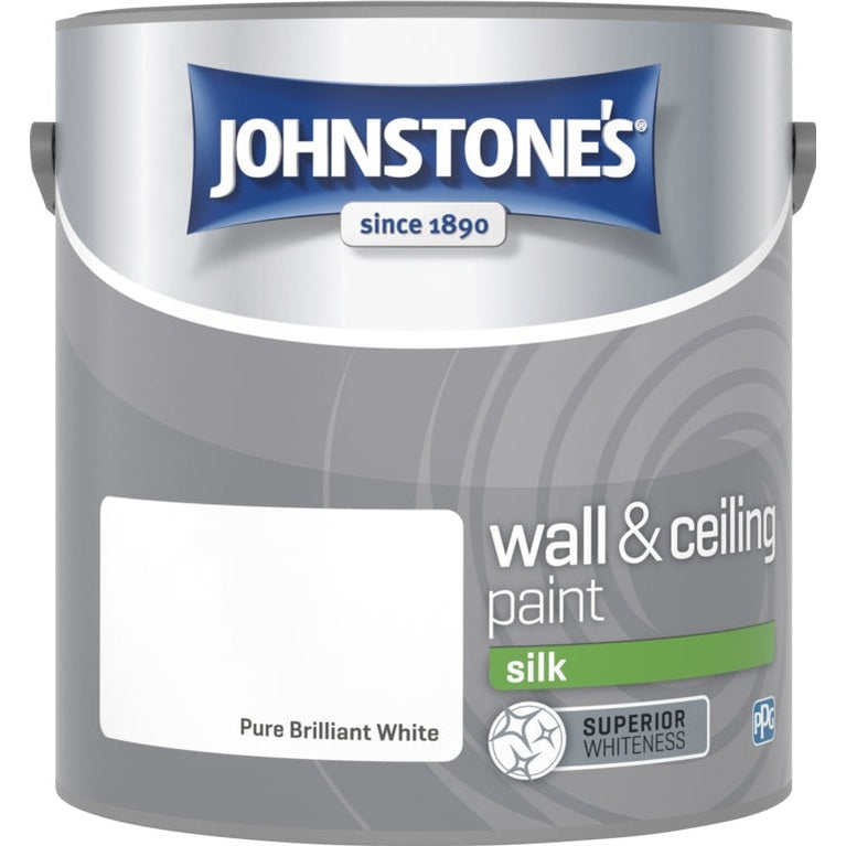 Johnstone's Wall & Ceiling Silk 2.5L Brilliant White