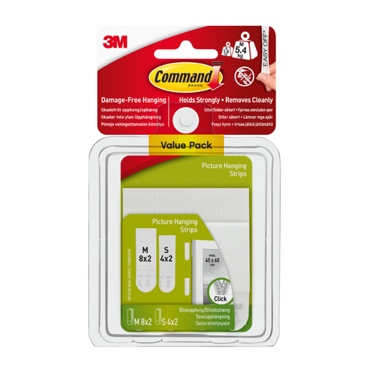 Command Small/Med Picture Hanging Strips 17203 - Combi 12 Pack