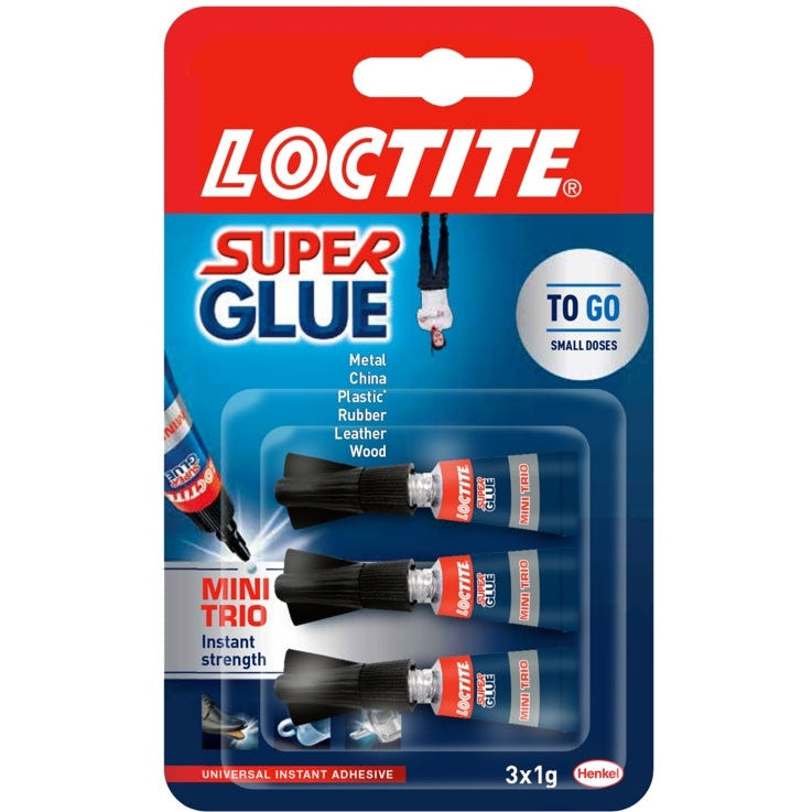 Loctite Mini Trio Super Glue 3 x 1g