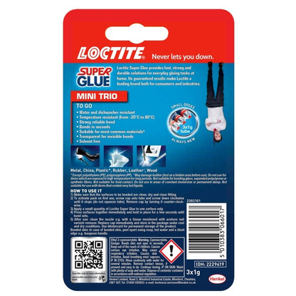 Loctite Mini Trio Super Glue 3 x 1g