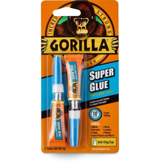 Gorilla Super Glue Tube 2 x 3g