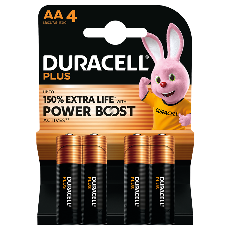 Duracell Plus Power Boost AA Battery 4pk