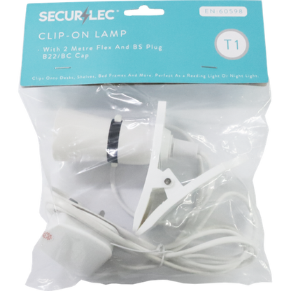 Clip on Lamp With 2m Flex & Plug