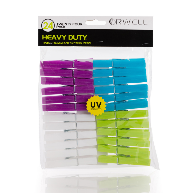 Orwell Heavy Duty Spring Clothes Peg 24pk 6302