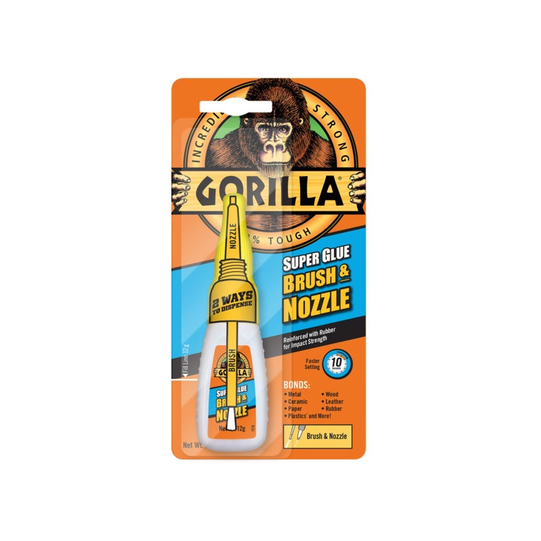 Gorilla Super Glue Brush & Nozzle 12g