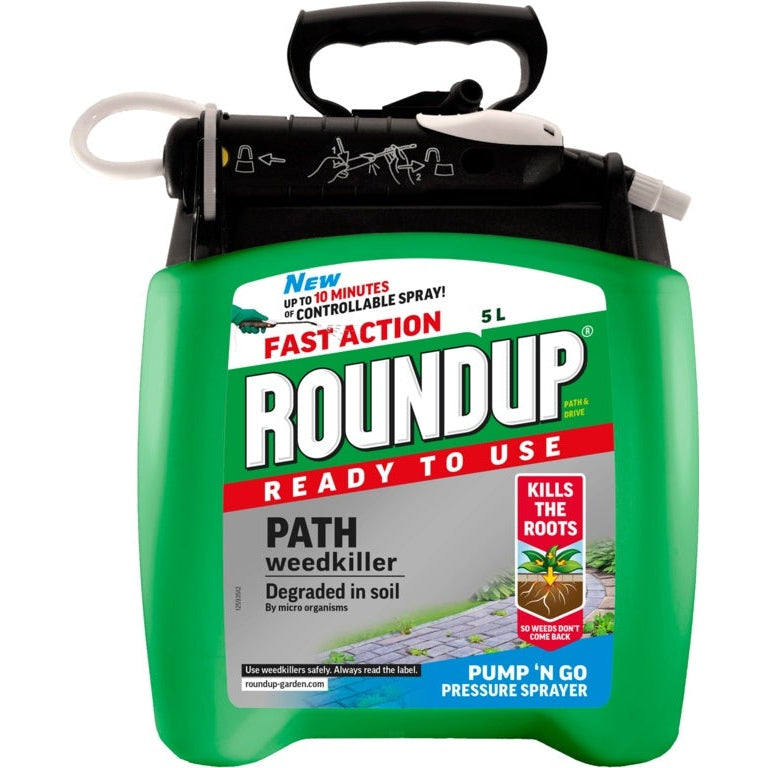 Roundup Fast Action Path & Drive Ready To Use Weedkiller 5L Pump n Go