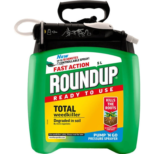 Roundup Fast Action Ready To Use Weedkiller 5L Pump n Go