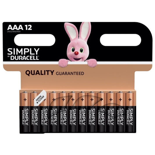 Duracell Simply Batteries AAA Pack 12