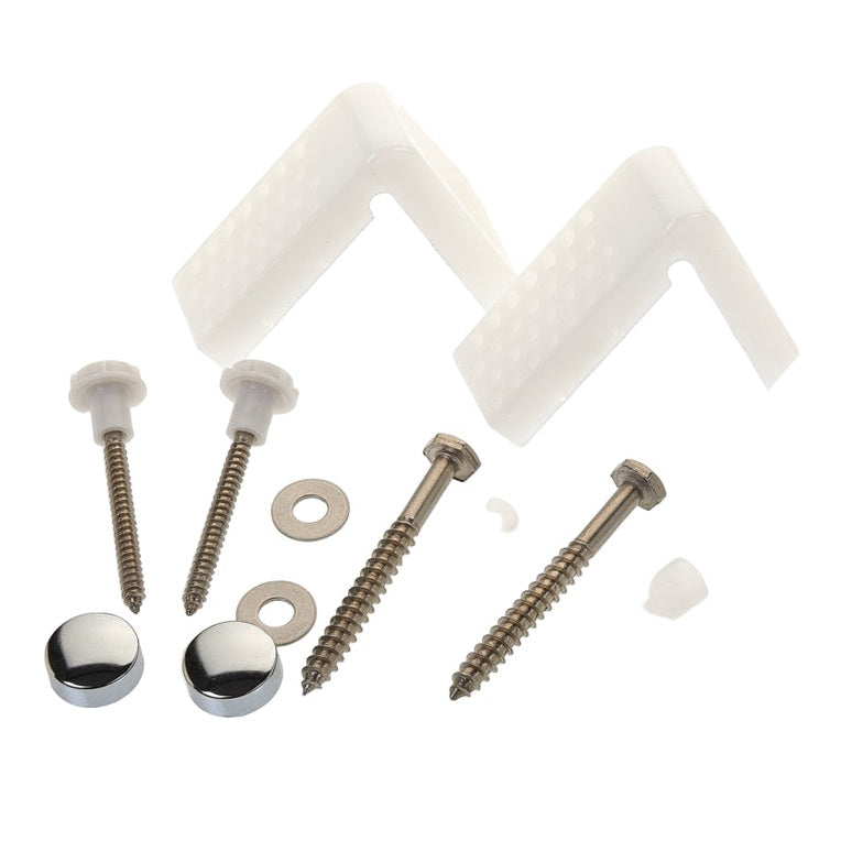 Angled Toilet Pan Fixing Kit With Caps PRO032