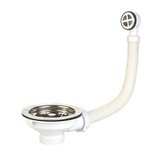 Stainless Steel Basket Strainer With Overflow PRO011