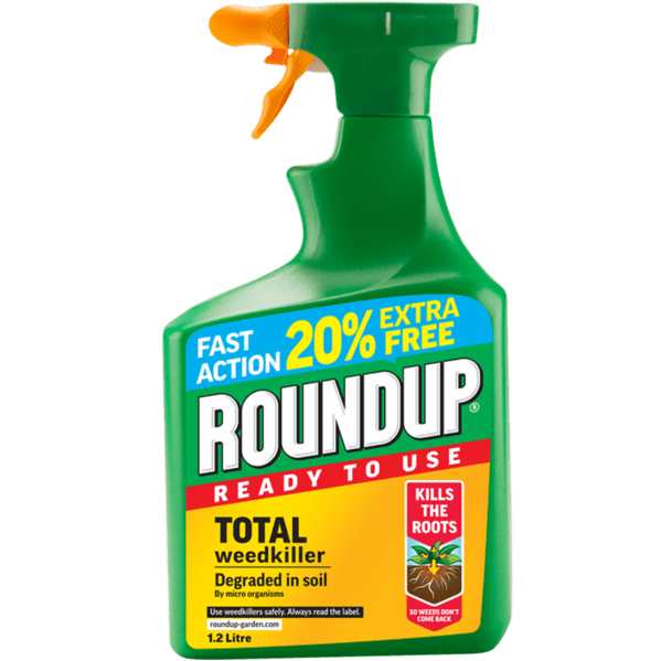 Roundup Total Ready to Use Weed Killer 1L Plus 20% Extra Free