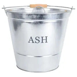 Galvanised Ash Bucket + Lid