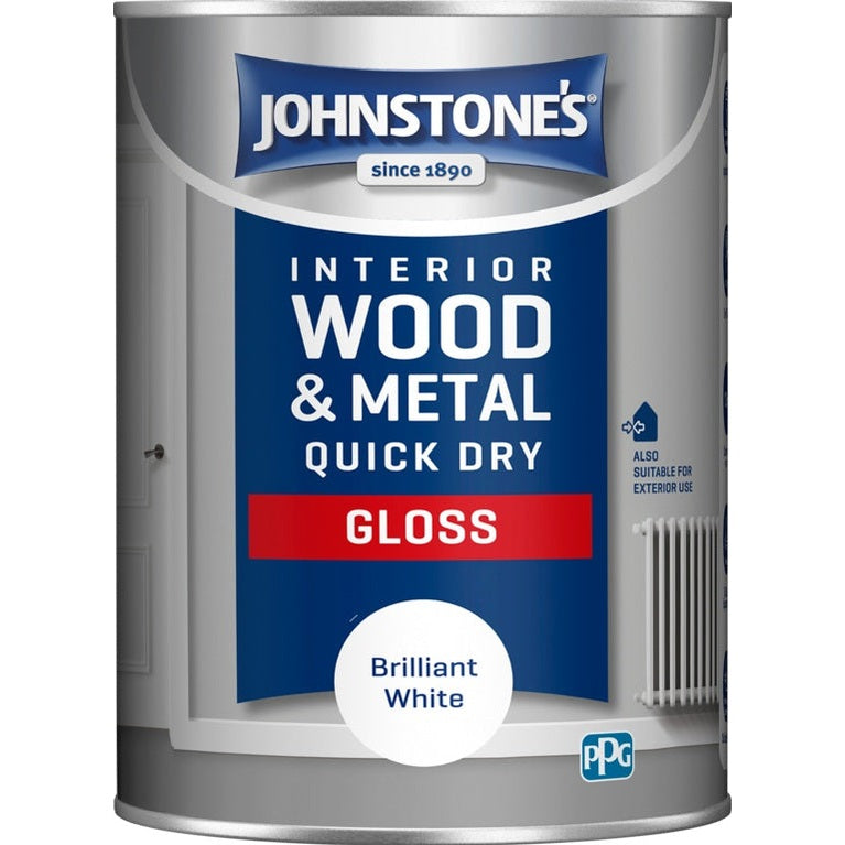 Johnstone's Quick Dry Gloss - Brilliant White 1.25L
