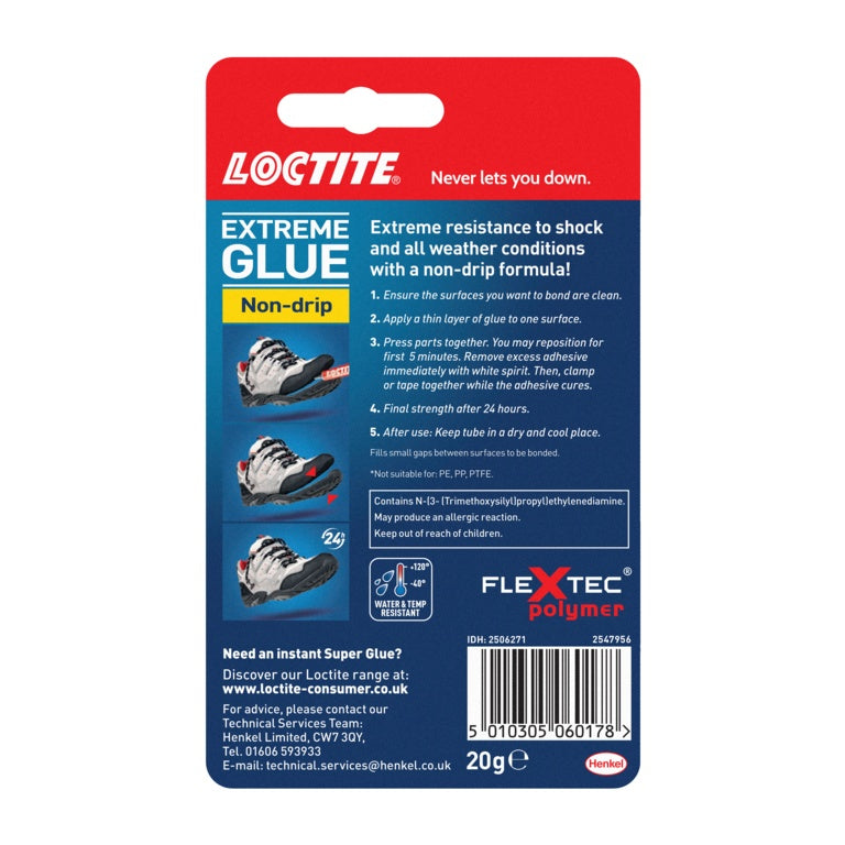 Loctite Extreme Non Drip Glue 20g Gel