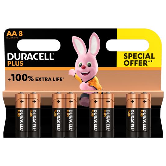 Duracell Plus Batteries AA 8 Pack