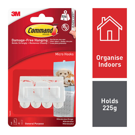 Command Micro Hooks 17066 - 3pk