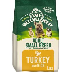 James Wellbeloved Adult Small Breed Complete Dry Dog Food Turkey 1.5kg