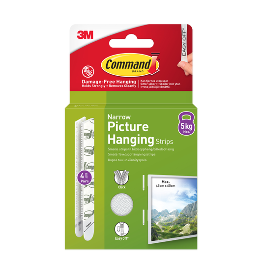 Command Narrow Picture Hanging Strips 17207 - 4pk