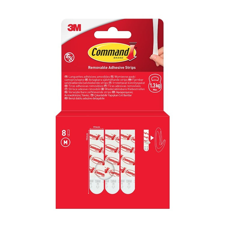 Command Medium Adhesive Strips 1.3kg 8pk 17021