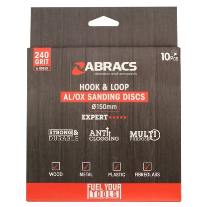 Abracs AL/OX Sanding Disc Pack 10 150mm
