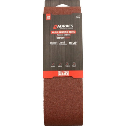 Abracs AL/OX Sanding Belt 75mm x 533mm