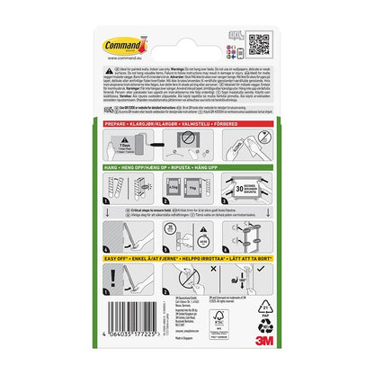 Command X-Large Picture Hanging Strips White 9kg 4pk - 17217