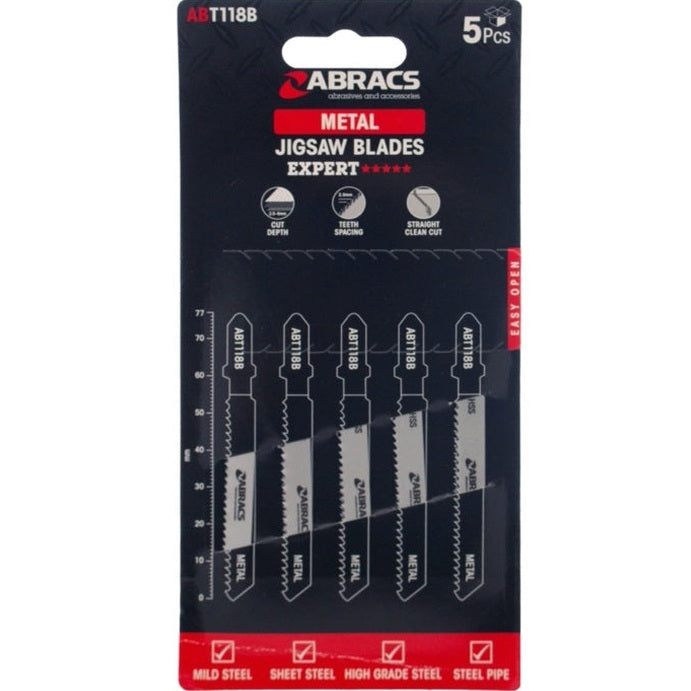 Abracs Jigsaw Blade For Metal Pack 5 ABT118B