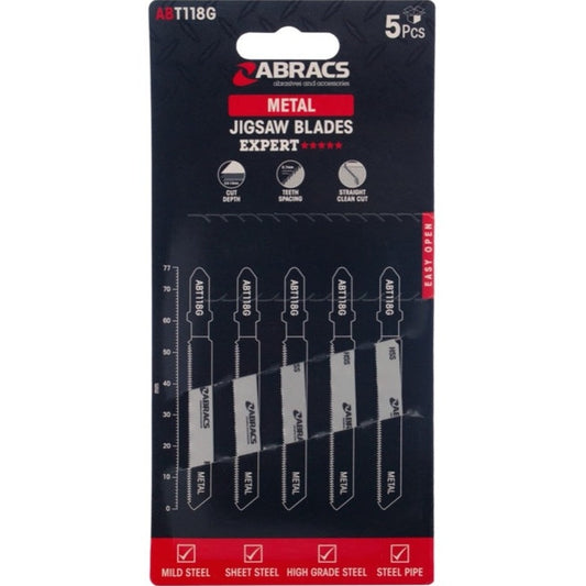 Abracs Jigsaw Blade For Metal Pack 5 ABT118G