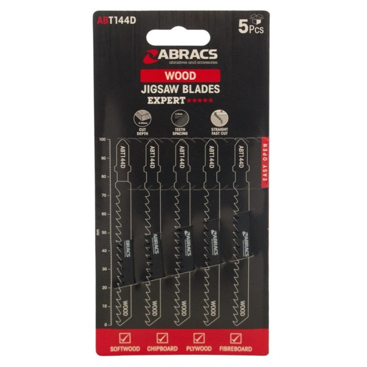 Abracs Jigsaw Blade For Wood Pack 5 ABT144D