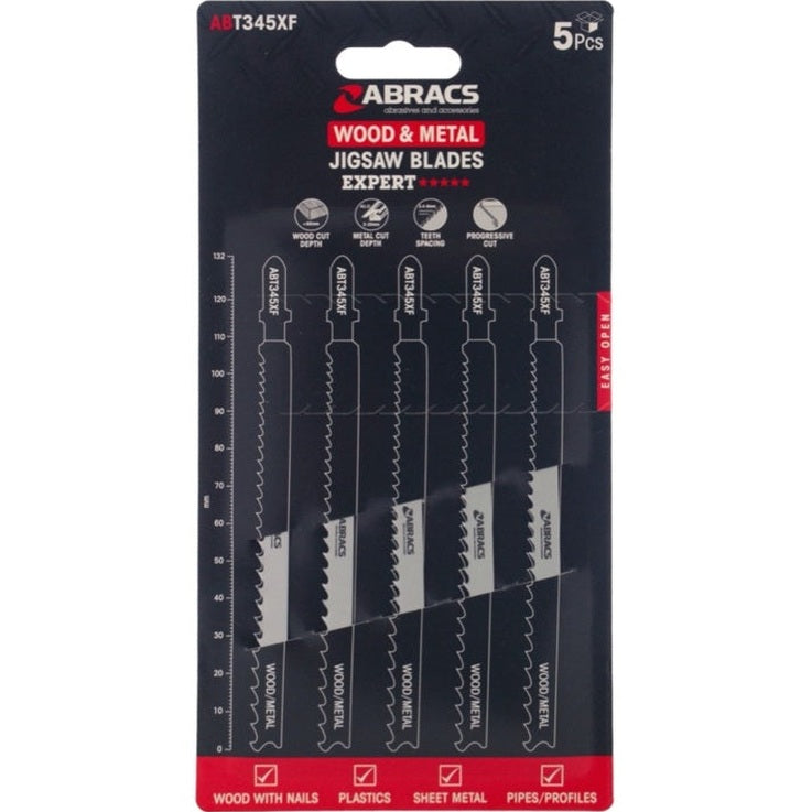 Abracs Jigsaw Blade For Wood & Metal Pack 5