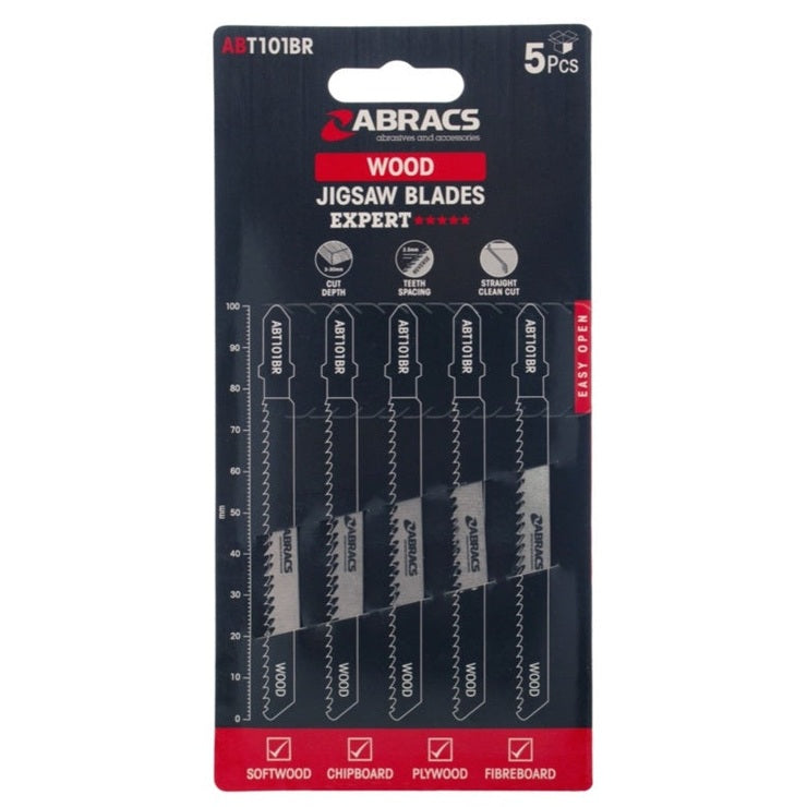 Abracs Jigsaw Blade For Wood Pack 5 ABT101BR
