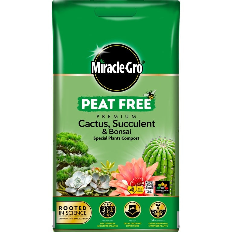 Miracle-Gro® Peat Free Cactus, Succulent & Bonsai Compost 10L