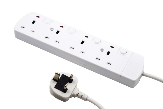 Securlec 4 Gang Extension Lead Individually Switched