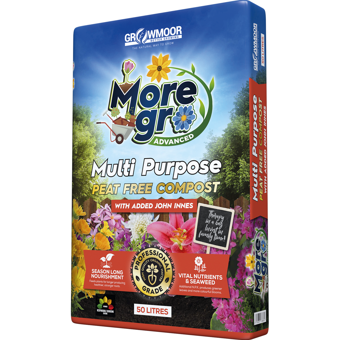 Growmoor Moregro Advanced Peat Free Multi Purpose With Added John Innes Compost 50 Litres
